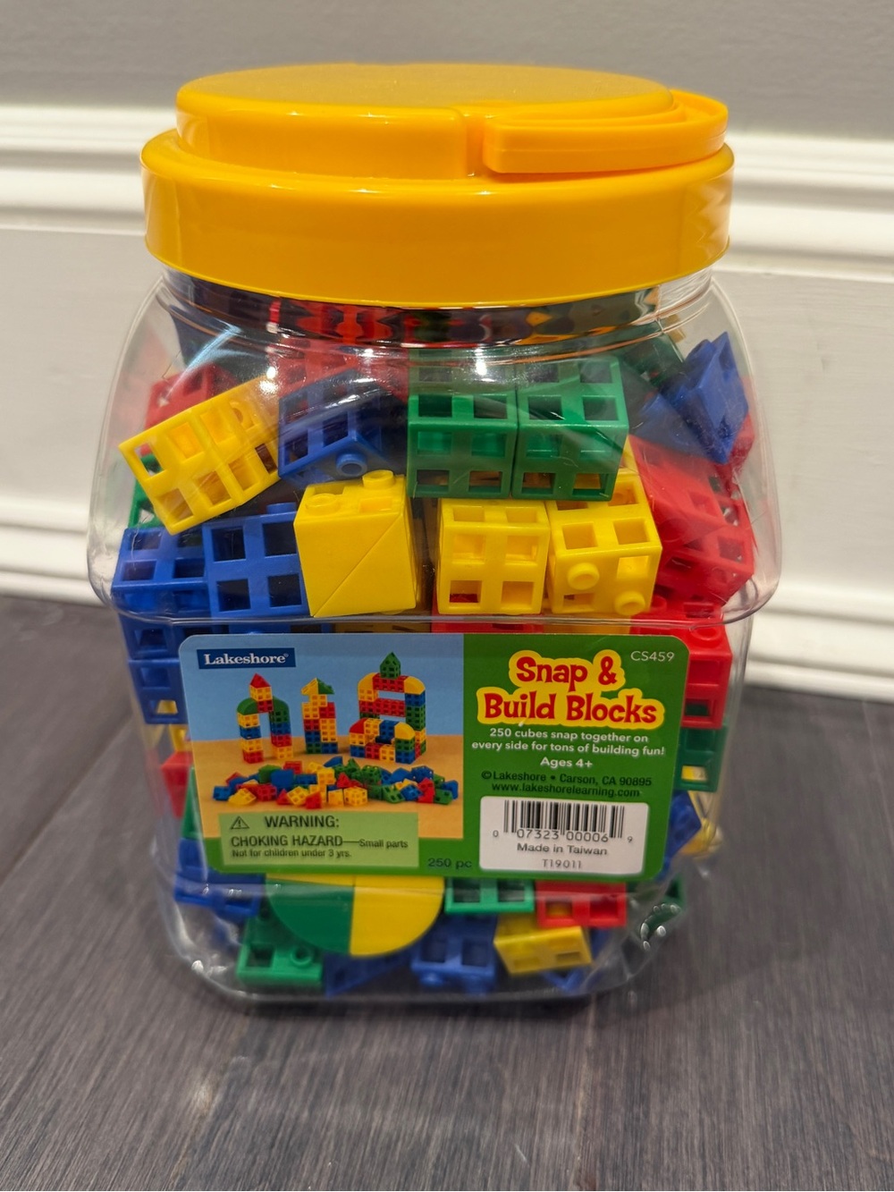Lakeshore Snap & Build Blocks Jar Building Kids Toddlers